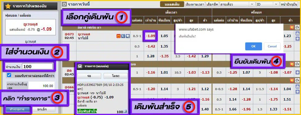 ขั้นตอนการเข้าแทงบอลออนไลน์ UFABET