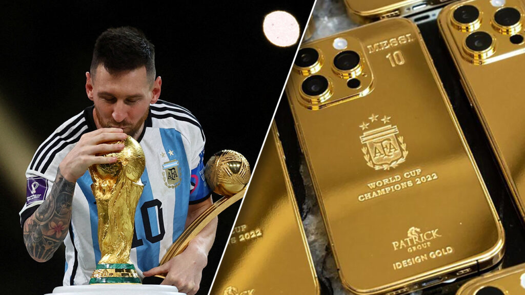 "เมสซี" ควักเศษเสี้ยวค่าจ้างซื้อ "ไอโฟนทองคำ" แจกแข้ง-สตาฟฟ์ อาร์เจนฯ ชุดแชมป์โลก 2022